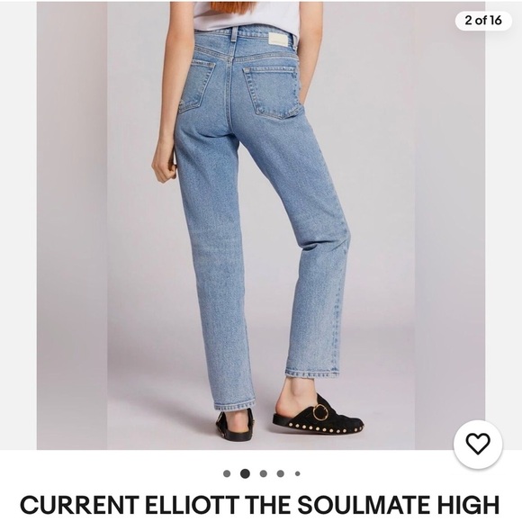 Current/Elliott Denim - Current Elliott The Soulmate High Rise Slim Straight Jeans